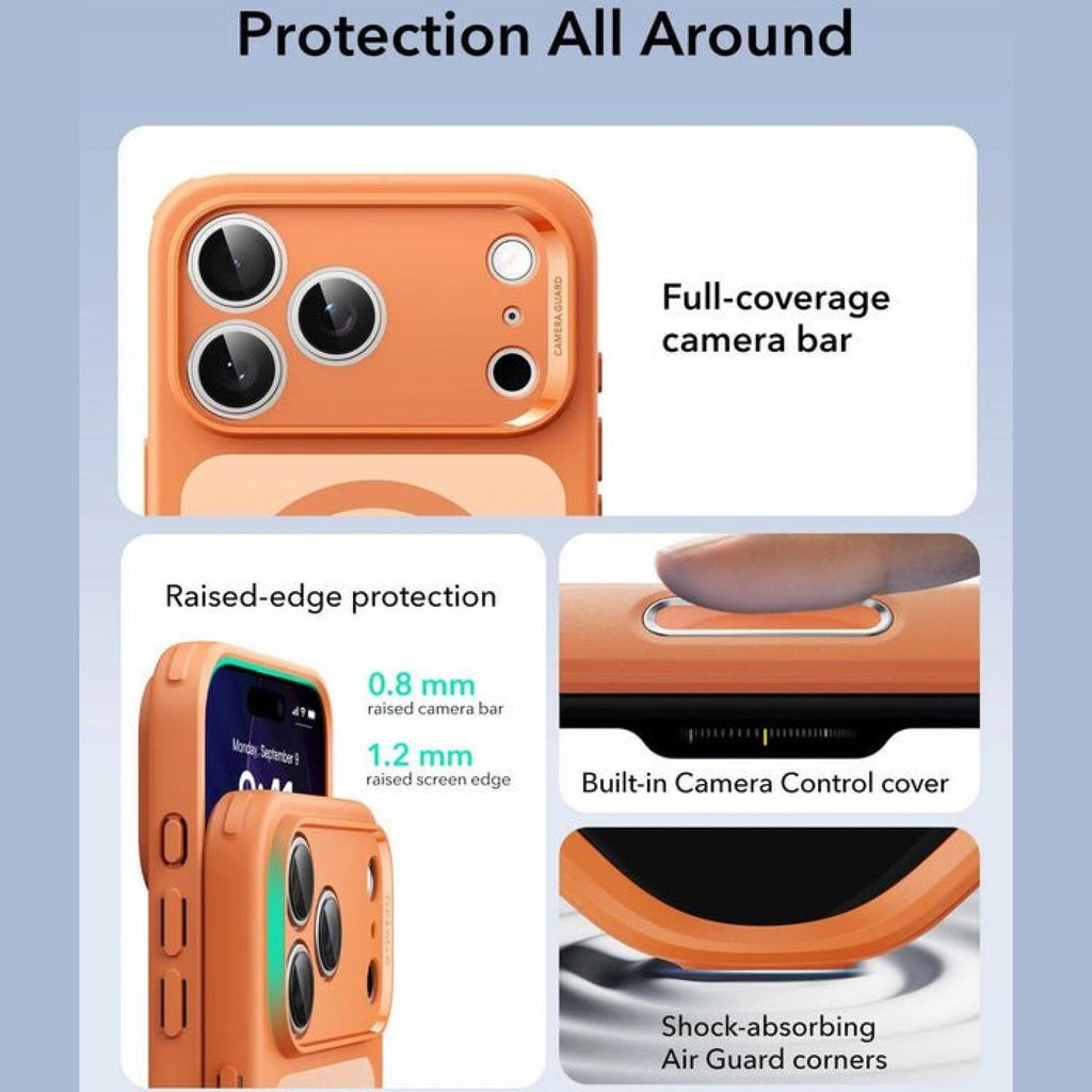 Θήκη iPhone 17 Pro Max ESR Classic Hybrid Magnetic Ανθεκτική με MagSafe & Κάλυμμα για Camera Control - Frosted Orange (489424