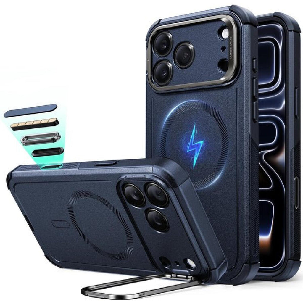 Θήκη iPhone 17 Pro Max ESR Cyber Tough Magnetic with Stash Stand Ανθεκτική με MagSafe / Kickstand & Κάλυμμα για Camera Contro