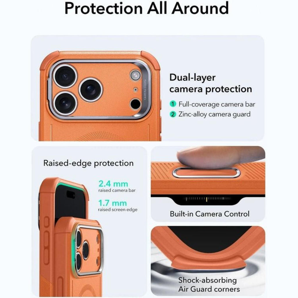 Θήκη iPhone 17 Pro Max ESR Cyber Tough Magnetic with Stash Stand Ανθεκτική με MagSafe / Kickstand & Κάλυμμα για Camera Contro