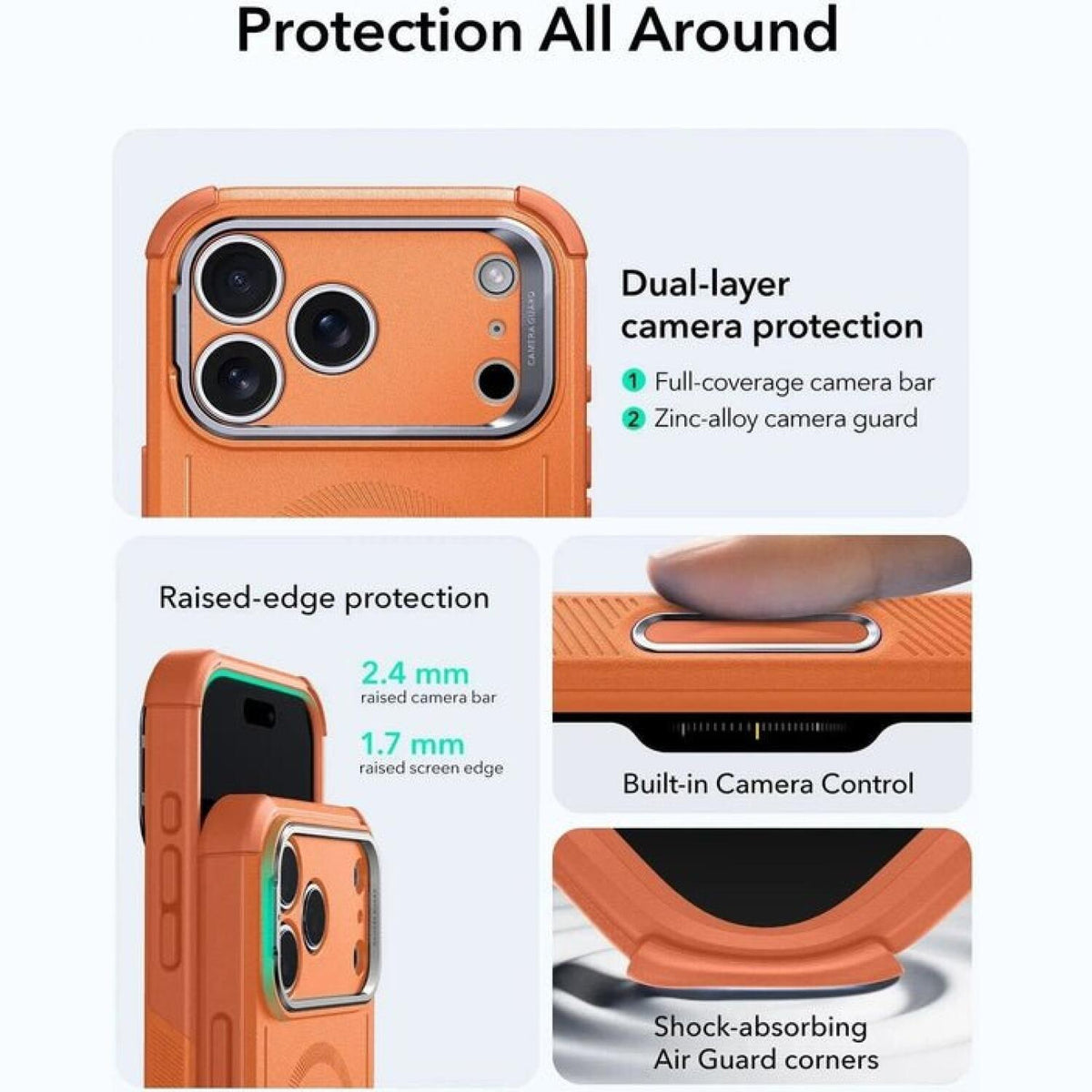 Θήκη iPhone 17 Pro Max ESR Cyber Tough Magnetic with Stash Stand Ανθεκτική με MagSafe / Kickstand & Κάλυμμα για Camera Contro