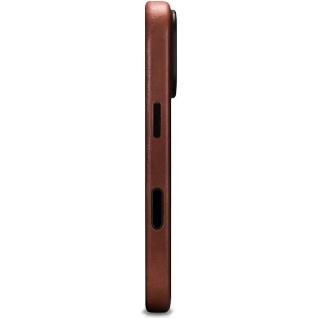 Θήκη iPhone 17 Pro Max iCarer Leather Back Case With Camera Button Δερμάτινη με MagSafe & Μεταλλικό Πλαίσιο Κάμερας - Retro B