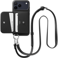 Θήκη iPhone 17 Pro Max MagEasy Pouch M με MagSafe / Αποσπώμενο Πορτοφόλι & Λουράκι Λαιμού - Black (MPH17M264BK25)