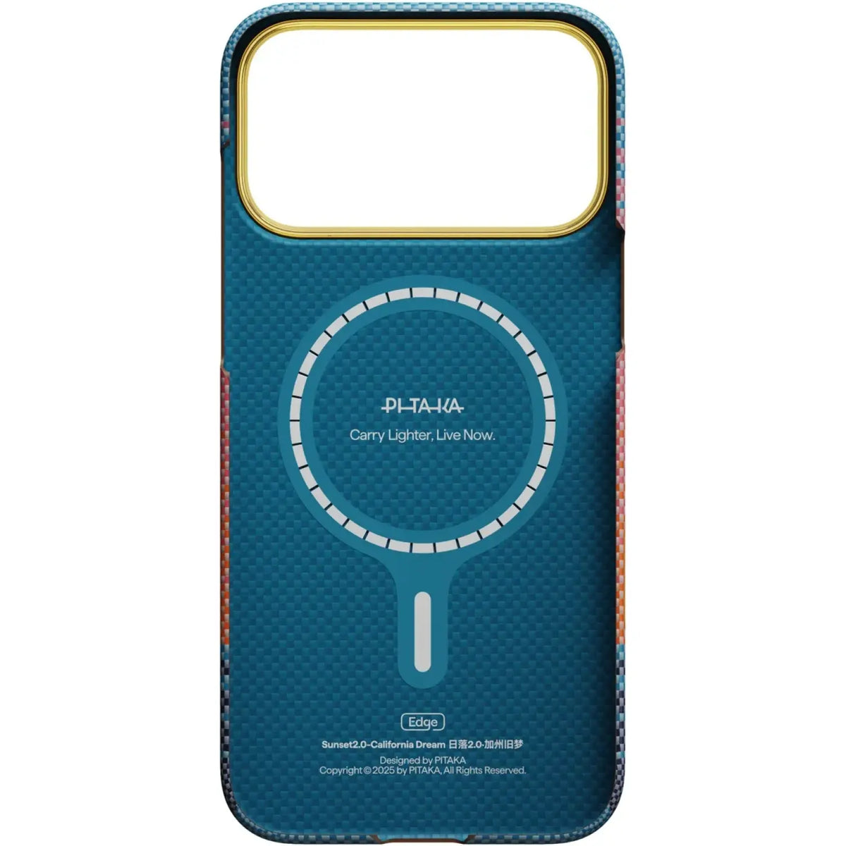 Θήκη iPhone 17 Pro Max Pitaka Edge Ultra-Slim Aramid Fiber Body με MagSafe 1mm - Sunset 2.0 / California Dream-04 (SCD1704PM)