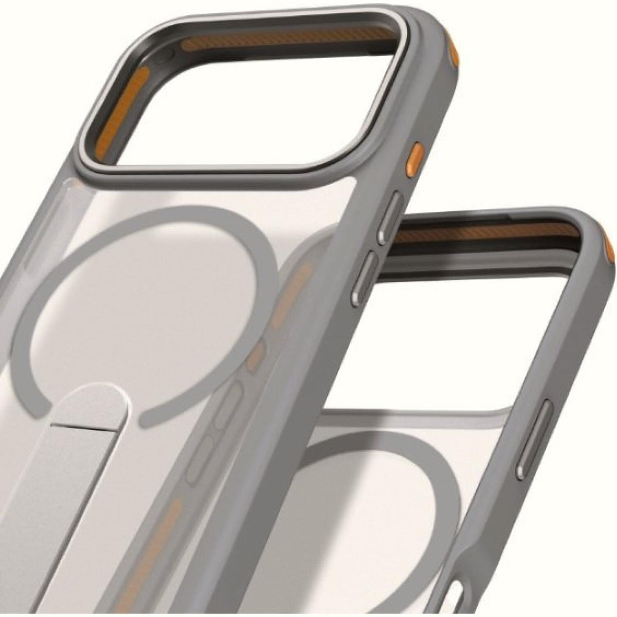 Θήκη iPhone 17 Pro Max Prodigee Formula K1 Ημιδιάφανη Ανθεκτική με MagSafe & KickStand - Grey (IPH17P-6.9-FRMK-GRY)