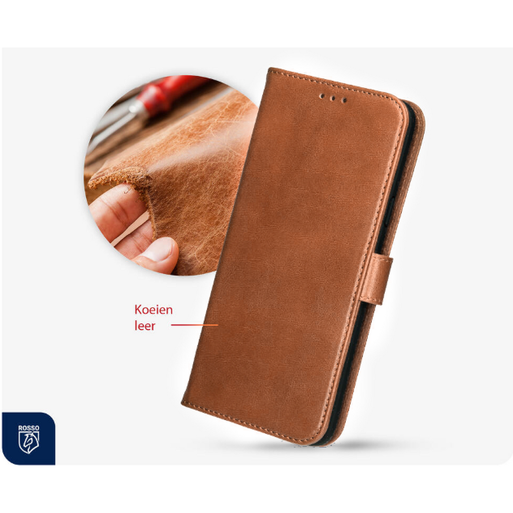 Θήκη iPhone 17 Pro Max Rosso Deluxe Δερμάτινο Πορτοφόλι - Brown (8719246484346)