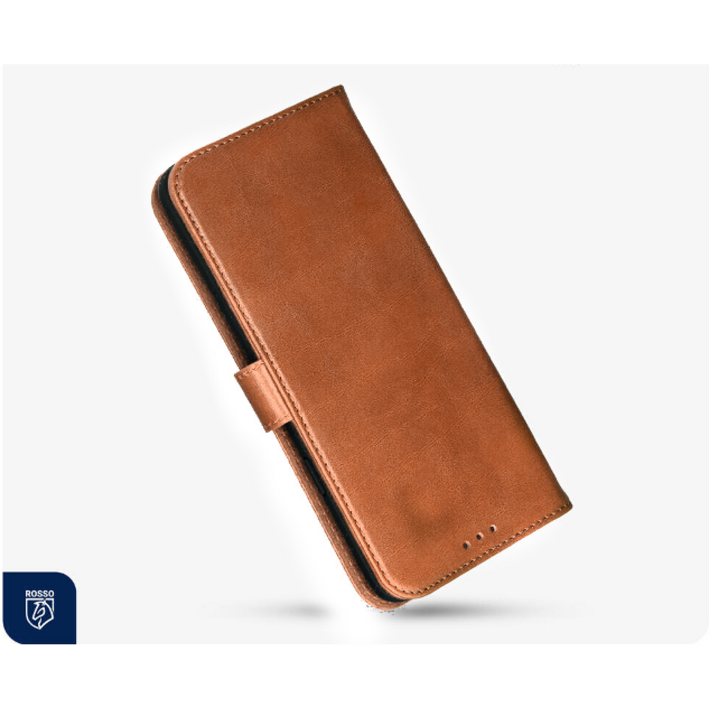 Θήκη iPhone 17 Pro Max Rosso Deluxe Δερμάτινο Πορτοφόλι - Brown (8719246484346)