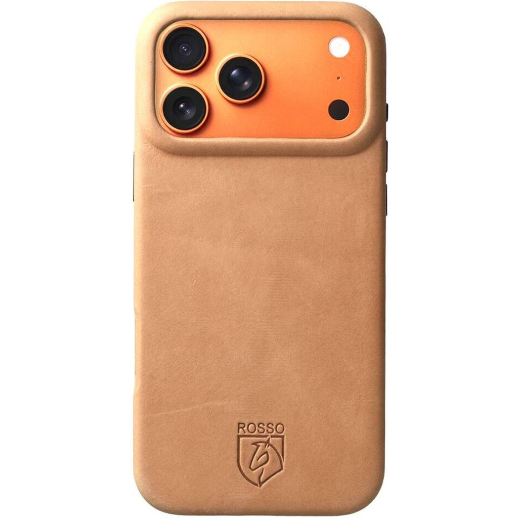 Θήκη iPhone 17 Pro Max Rosso Elite Back Cover Δερμάτινη με MagSafe - Light Brown (8719246484612)
