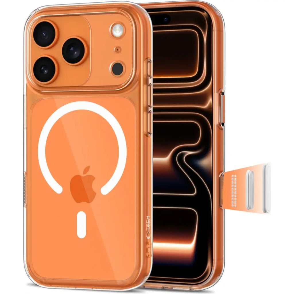 Θήκη iPhone 17 Pro Max Tech-Protect MagPeak CC Σκληρή Διάφανη με MagSafe & Πλαίσιο Κάμερας - Clear (5906302333592)