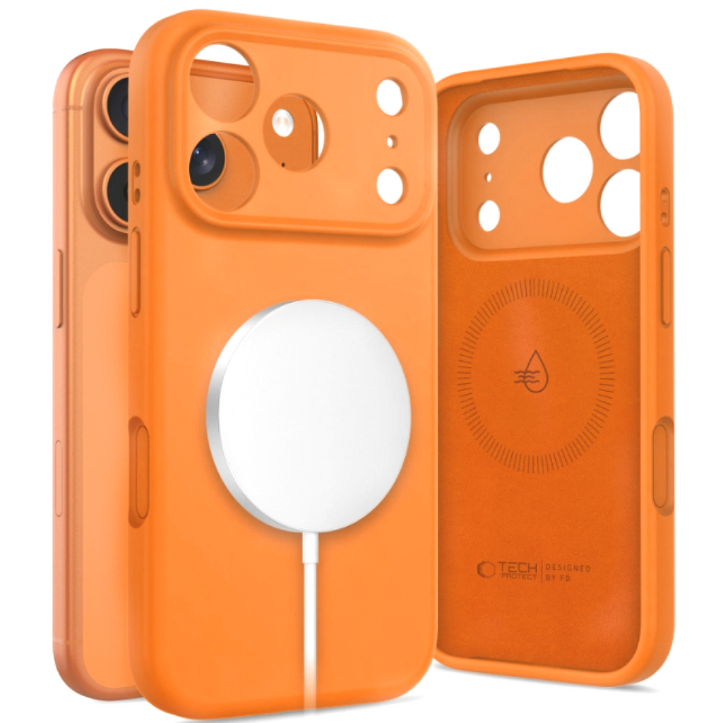 Θήκη iPhone 17 Pro Max Tech-Protect Silicone MagSafe Σιλικόνης με MagSafe - Cosmic Orange (5906302333882)