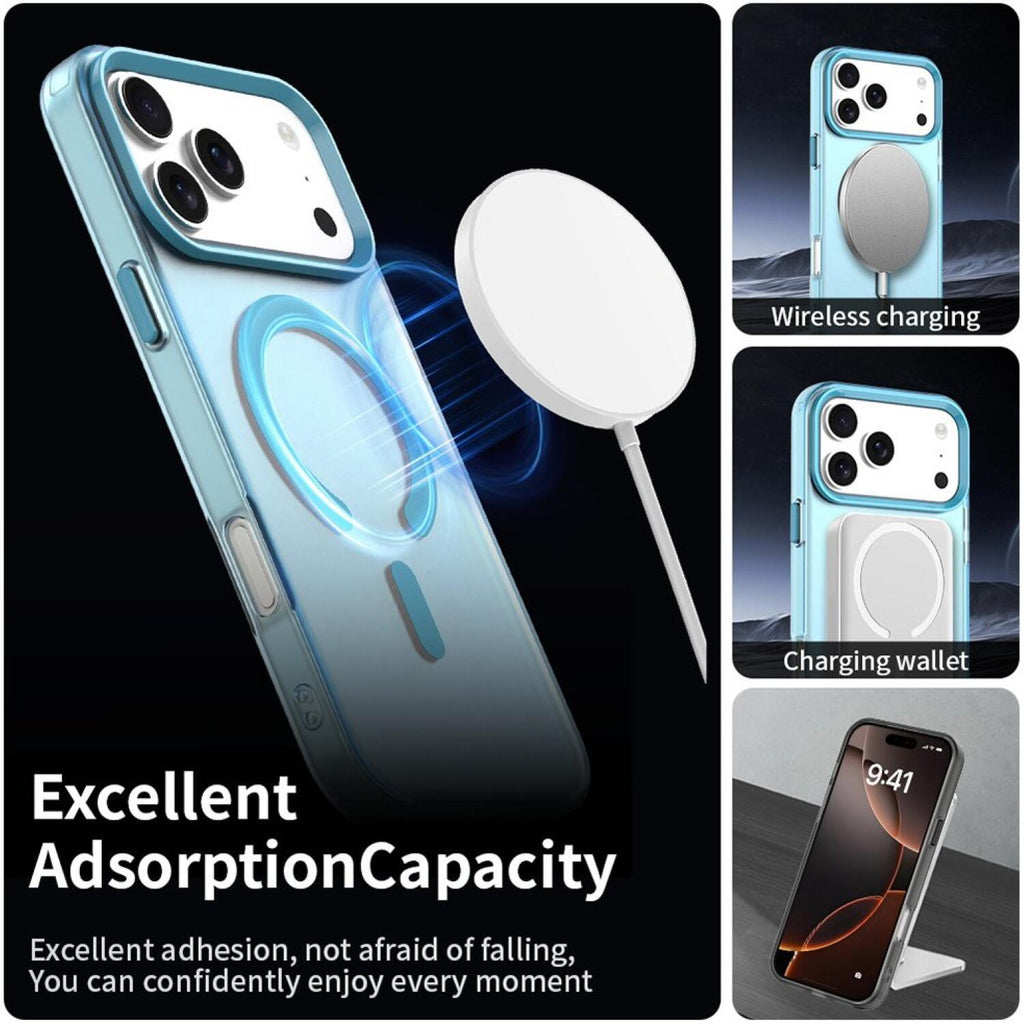 Θήκη iPhone 17 Pro Max Techsuit CandyCase Σκληρή Ημιδιάφανη με MagSafe - Blue (5949419313286)