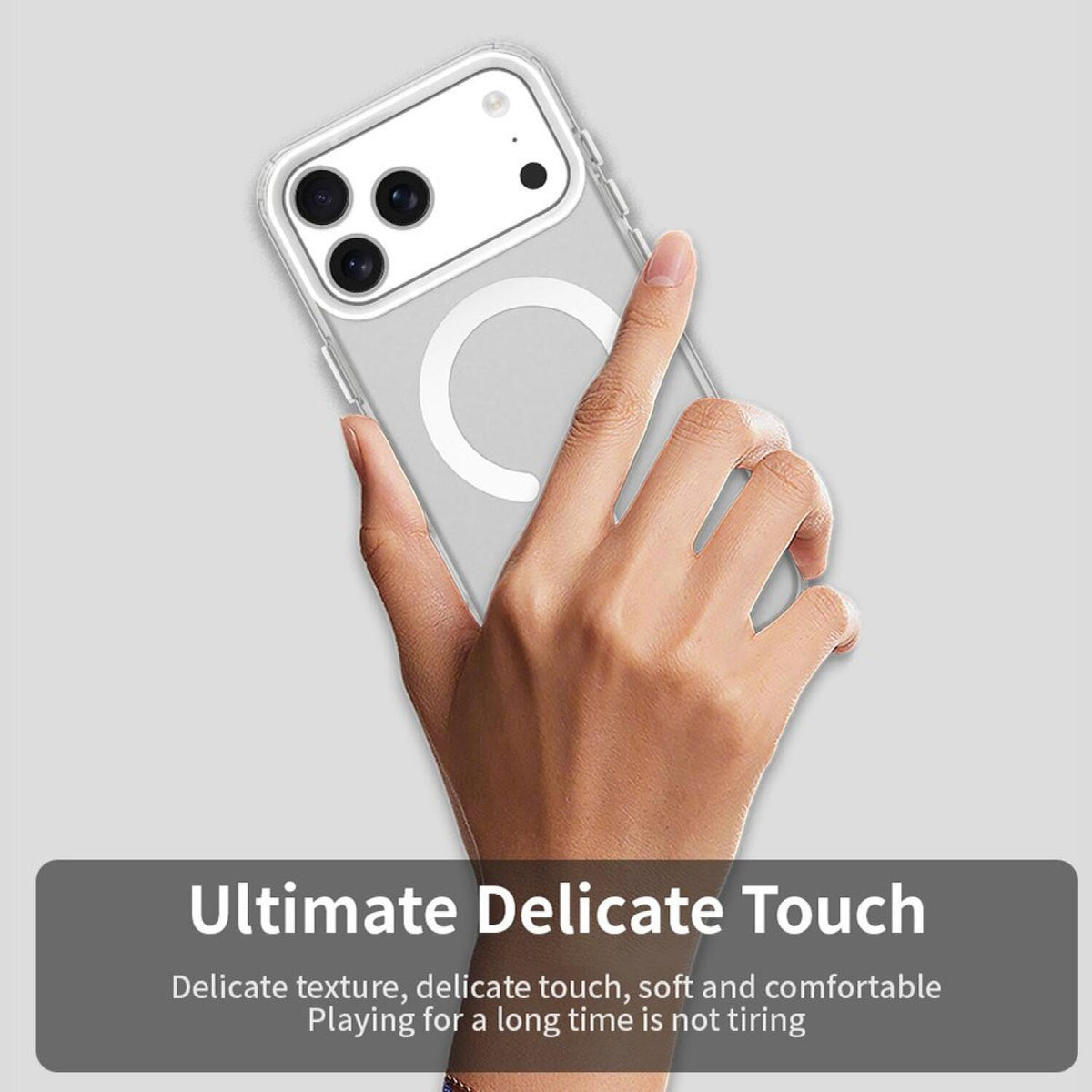 Θήκη iPhone 17 Pro Max Techsuit CandyCase Σκληρή Ημιδιάφανη με MagSafe - White (5949419313309)