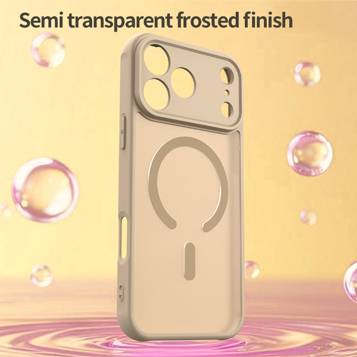 Θήκη iPhone 17 Pro Max Techsuit HaloFrost II MagSafe Σκληρή Ημιδιάφανη με MagSafe - Gold (5949419325760)