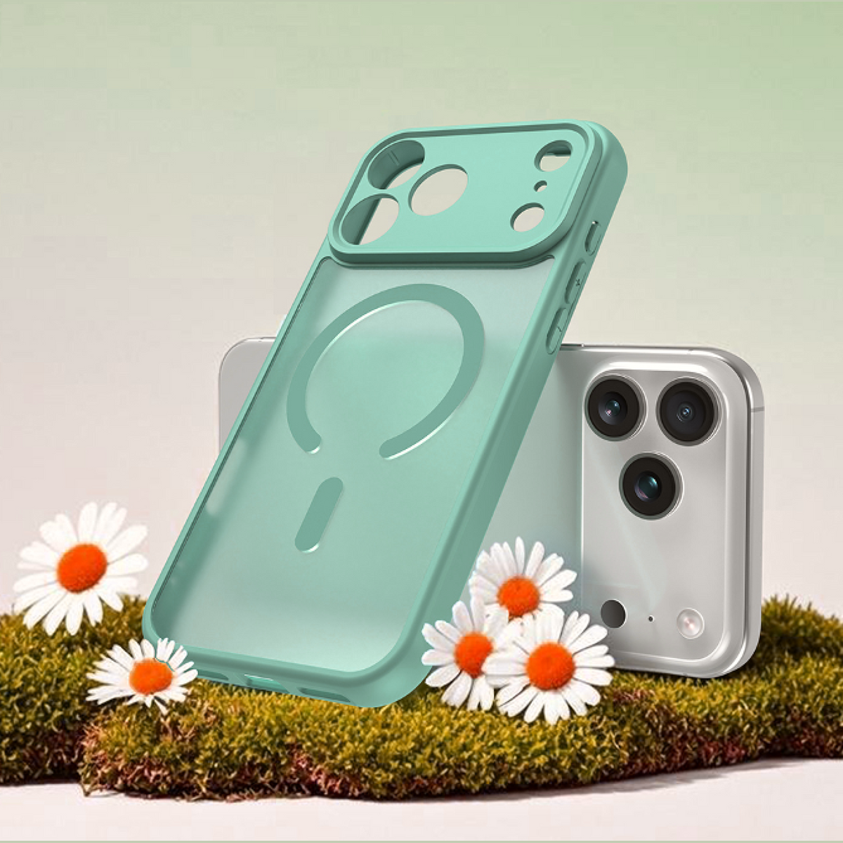 Θήκη iPhone 17 Pro Max Techsuit HaloFrost II MagSafe Σκληρή Ημιδιάφανη με MagSafe - Mint Green (5949419325753)