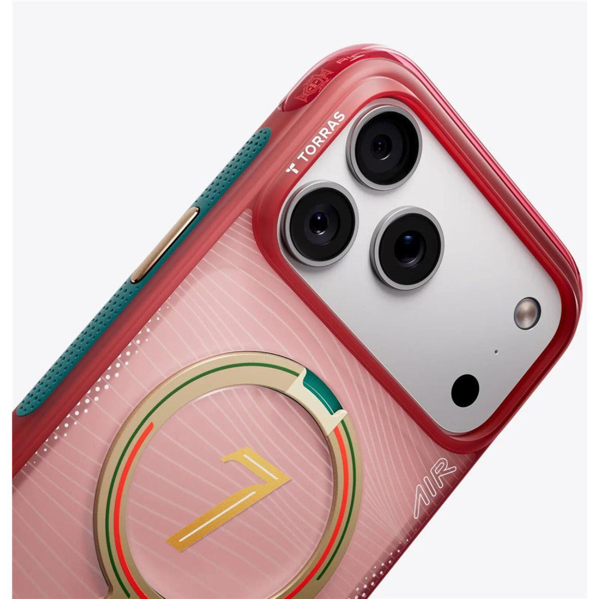 Θήκη iPhone 17 Pro Max Torras Ostand Q3 Air Ημιδιάφανη Ανθεκτική με MagSafe & KickStand - Wave of Passion (6970592333821)