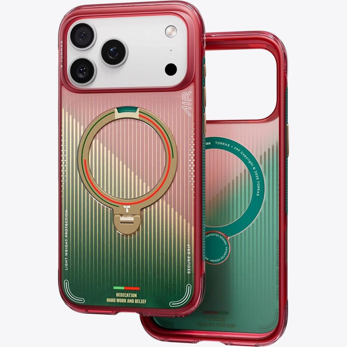 Θήκη iPhone 17 Pro Max Torras Ostand Q3 Air Ημιδιάφανη Ανθεκτική με MagSafe & KickStand - Glory Slash (6970592333845)
