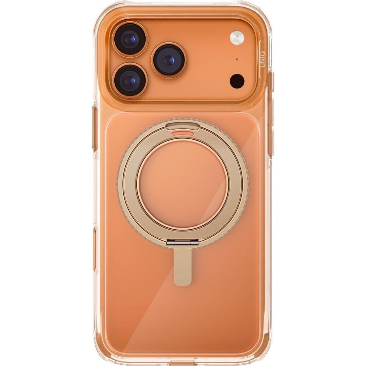 Θήκη iPhone 17 Pro Max Uniq Swivix Ανθεκτική Διάφανη με MagSafe & Περιστρεφόμενο KickStand - Taupe Gold (UNIQ-IP6.9P(2025)-SW