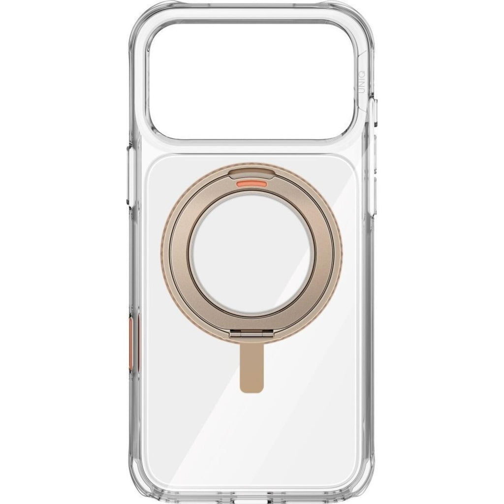 Θήκη iPhone 17 Pro Max Uniq Swivix Ανθεκτική Διάφανη με MagSafe & Περιστρεφόμενο KickStand - Taupe Gold (UNIQ-IP6.9P(2025)-SW