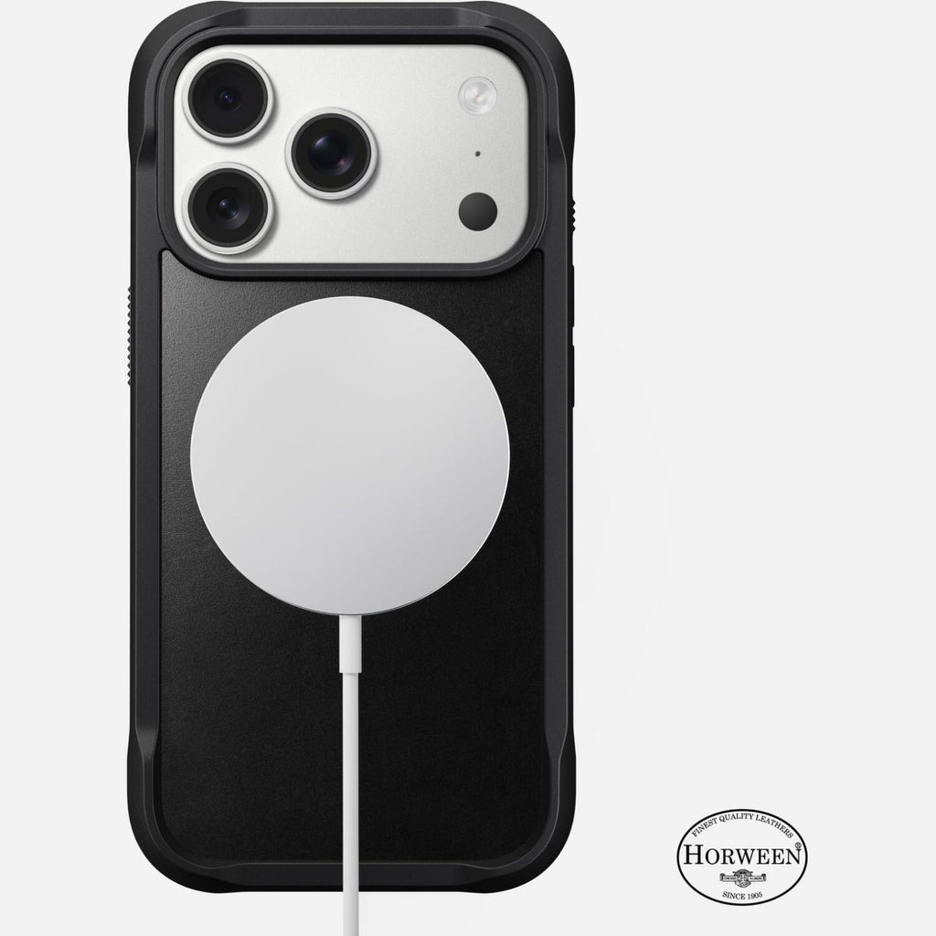 Θήκη iPhone 17 Pro Nomad Rugged Leather Case Horween Ανθεκτική Δερμάτινη με MagSafe - Black (NM011802858)
