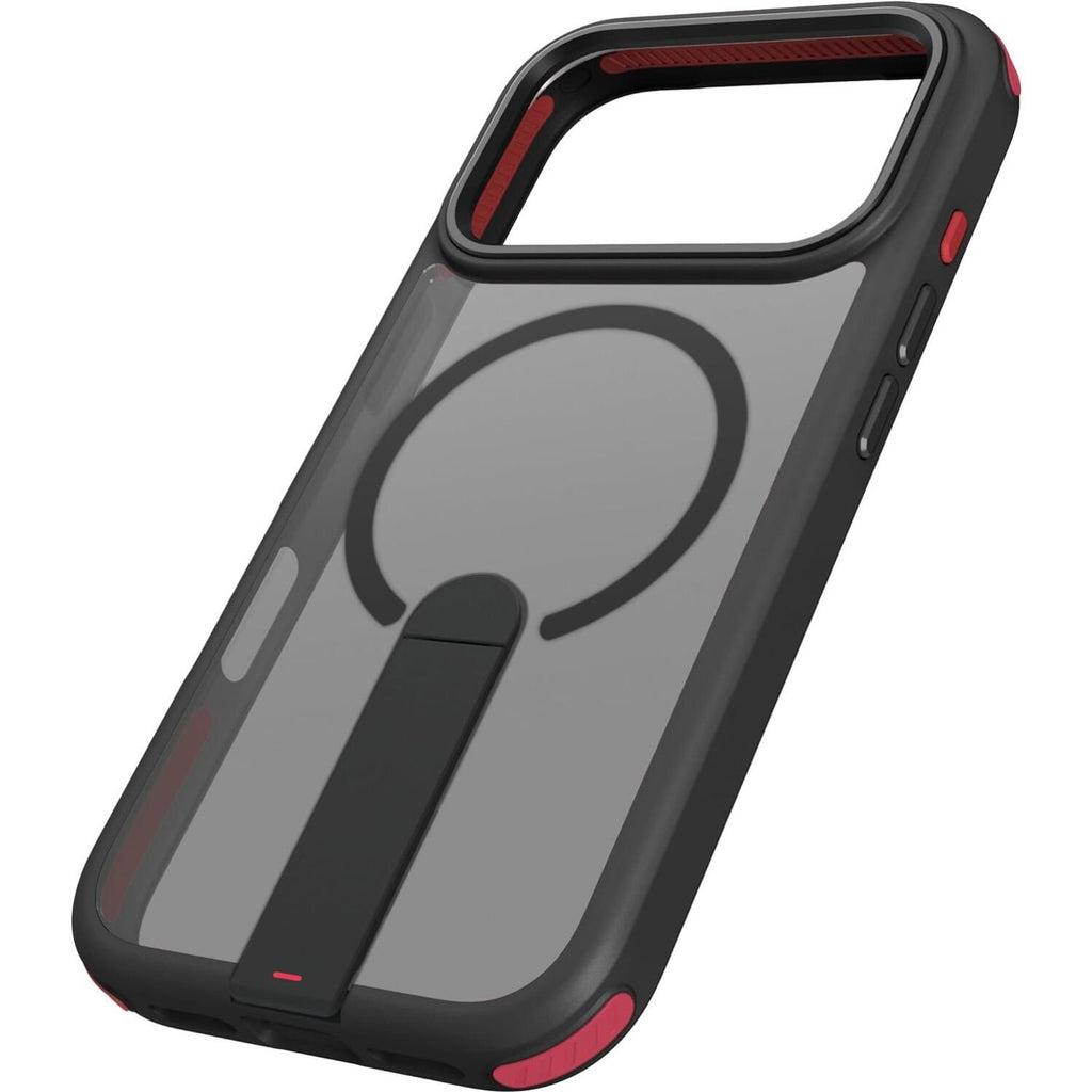 Θήκη iPhone 18 Pro / 17 Pro Prodigee Formula K1 Ημιδιάφανη Ανθεκτική με MagSafe & KickStand - Smoke (IPH17P-6.3-FRMK-SMK)