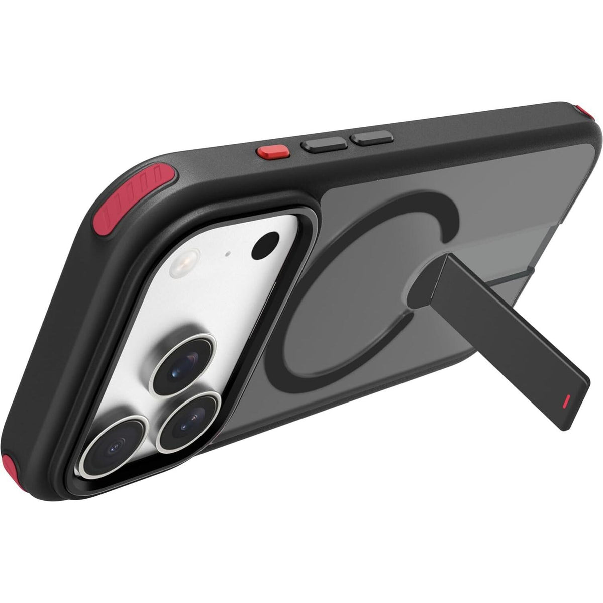 Θήκη iPhone 18 Pro / 17 Pro Prodigee Formula K1 Ημιδιάφανη Ανθεκτική με MagSafe & KickStand - Smoke (IPH17P-6.3-FRMK-SMK)