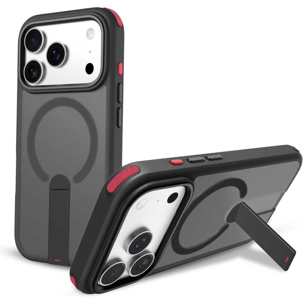 Θήκη iPhone 18 Pro / 17 Pro Prodigee Formula K1 Ημιδιάφανη Ανθεκτική με MagSafe & KickStand - Smoke (IPH17P-6.3-FRMK-SMK)