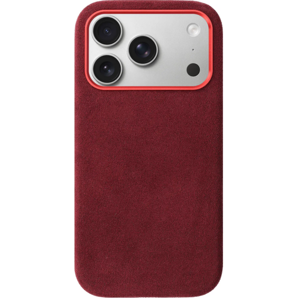 Θήκη iPhone 17 Pro Rosso Avanti Back Cover από Premium Alcantara με MagSafe - Burgundy (8719246549441)