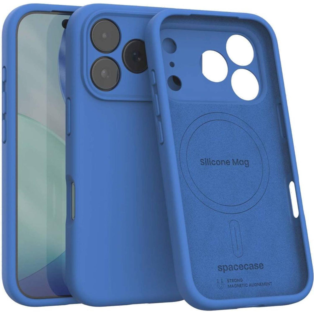 Θήκη iPhone 18 Pro / 17 Pro Spacecase Silicone Mag Case Σιλικόνης με MagSafe - Blue (5905719132163)
