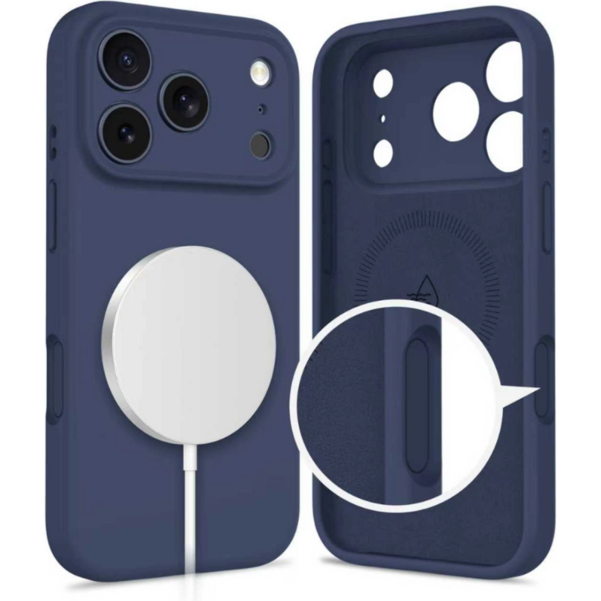Θήκη iPhone 17 Pro Tech-Protect Silicone MagSafe Σιλικόνης με MagSafe - Deep Blue (5906302333851)