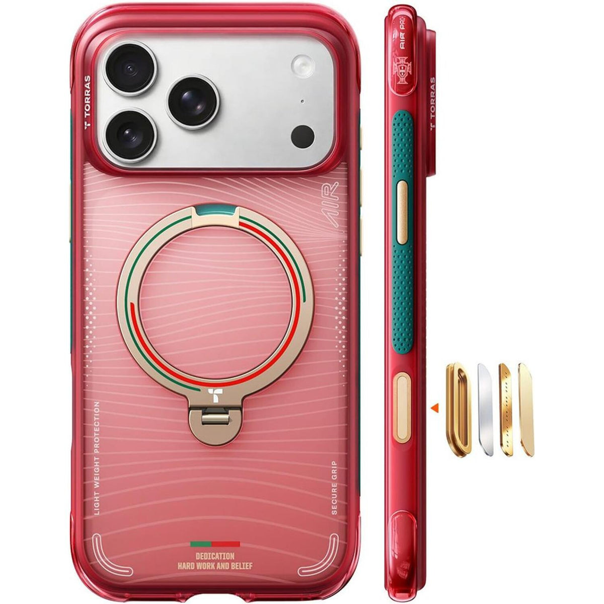 Θήκη iPhone 17 Pro Torras Ostand Q3 Air Ημιδιάφανη Ανθεκτική με MagSafe & KickStand - Wave of Passion (6970592333807)