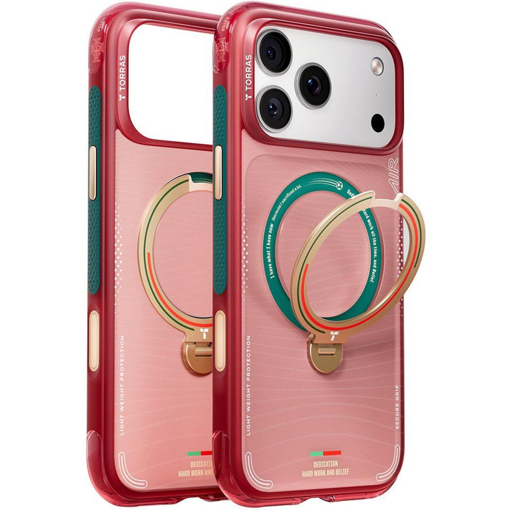 Θήκη iPhone 17 Pro Torras Ostand Q3 Air Ημιδιάφανη Ανθεκτική με MagSafe & KickStand - Wave of Passion (6970592333807)