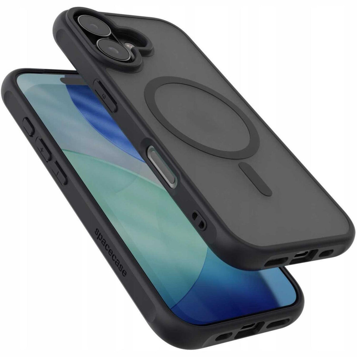 Θήκη iPhone 17 Spacecase Hybrid MagSafe Σκληρή Ημιδιάφανη με MagSafe - Black (5905719131258)