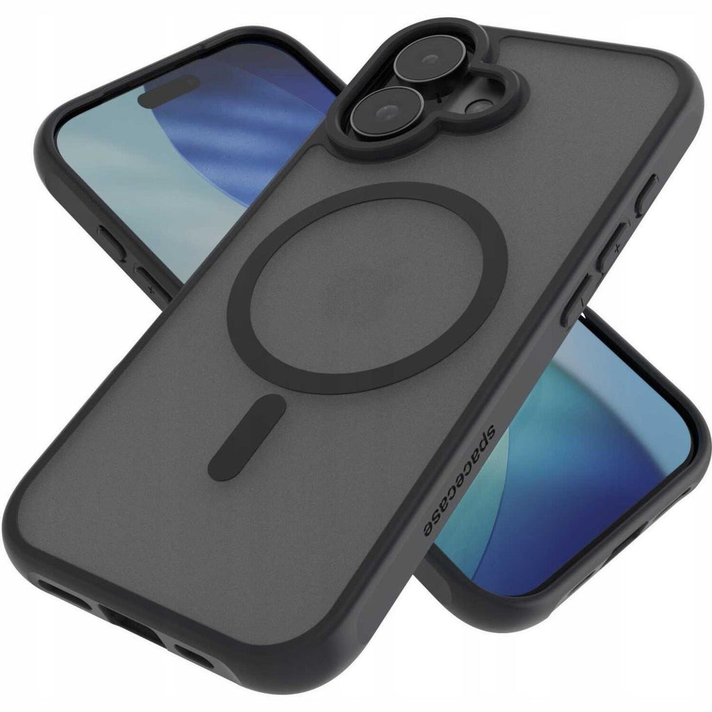 Θήκη iPhone 17 Spacecase Hybrid MagSafe Σκληρή Ημιδιάφανη με MagSafe - Black (5905719131258)