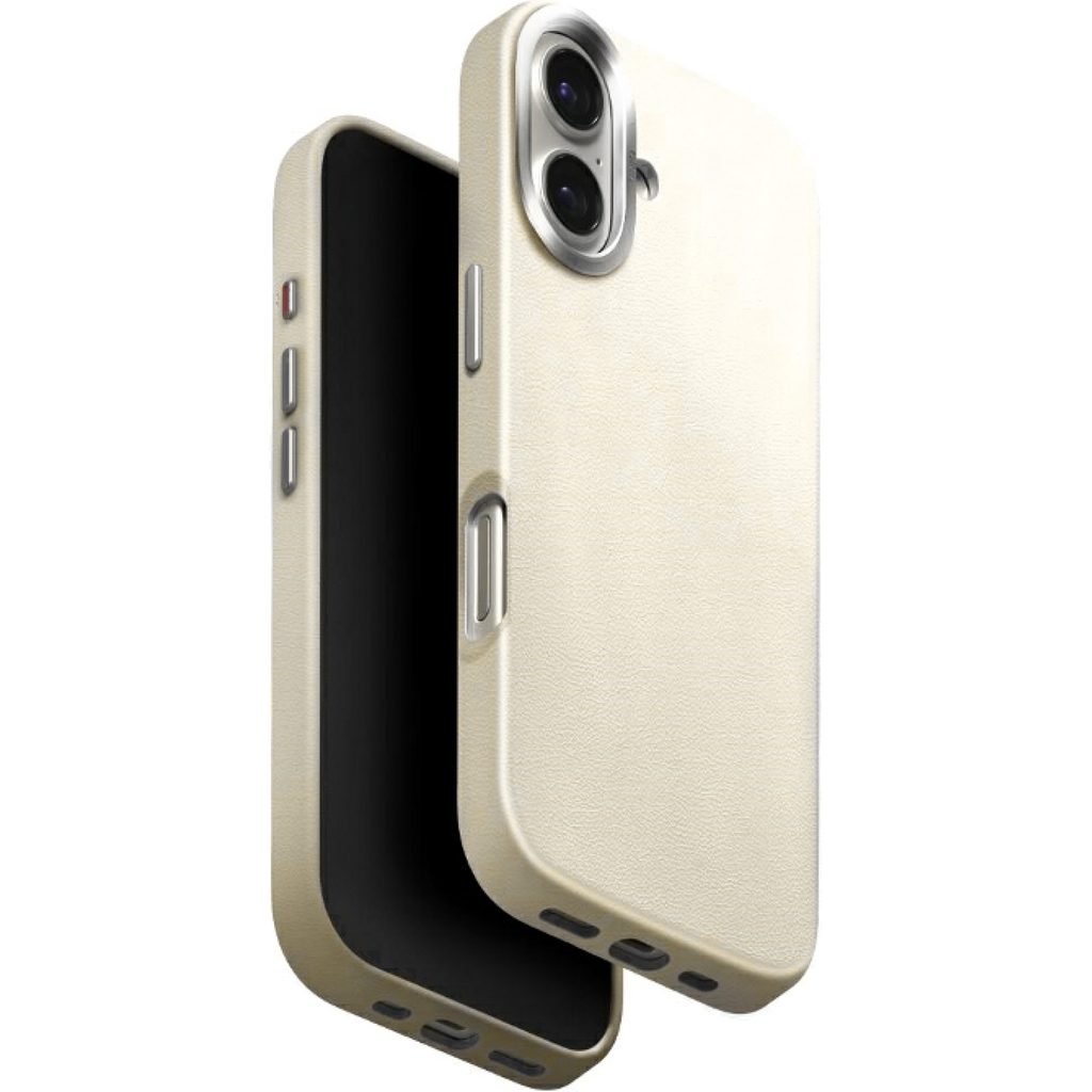 Θήκη iPhone 17 Uniq Lyden Ανθεκτική με MagSafe από Premium Vegan Δέρμα & Μεταλλικό Πλαίσιο Κάμερας - Clay (UNIQ-IP6.3(2025)-L
