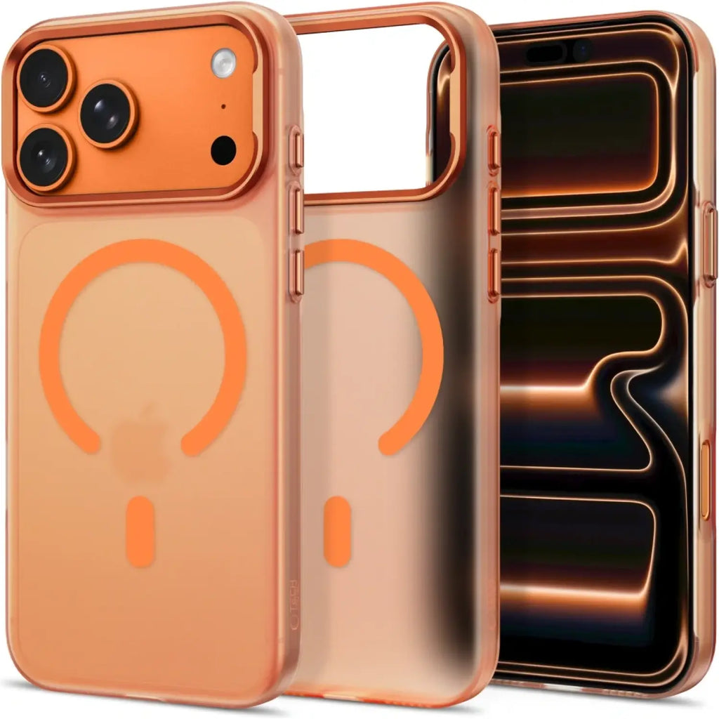 Θήκη iPhone 18 Pro / 17 Pro Tech-Protect MagZero Ημιδιάφανη Σκληρή με MagSafe - Matte Cosmic Orange (5906302324873)