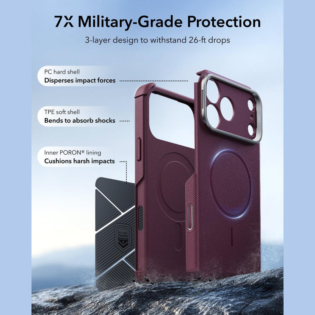 Θήκη iPhone 18 Pro Max / 17 Pro Max ESR Cyber Tough Magnetic with Flex Stand Ανθεκτική με MagSafe / Kickstand & Κάλυμμα για C