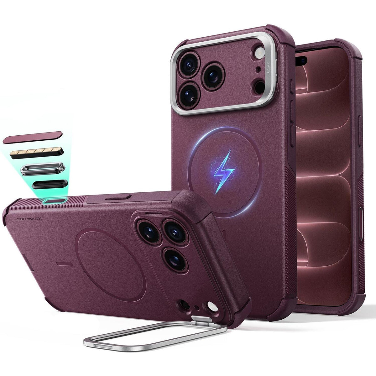 Θήκη iPhone 18 Pro Max / 17 Pro Max ESR Cyber Tough Magnetic with Flex Stand Ανθεκτική με MagSafe / Kickstand & Κάλυμμα για C