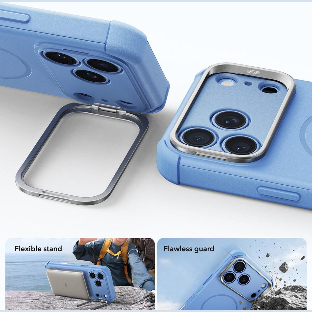 Θήκη iPhone 18 Pro Max / 17 Pro Max ESR Cyber Tough Magnetic with Flex Stand Ανθεκτική με MagSafe / Kickstand & Κάλυμμα για C