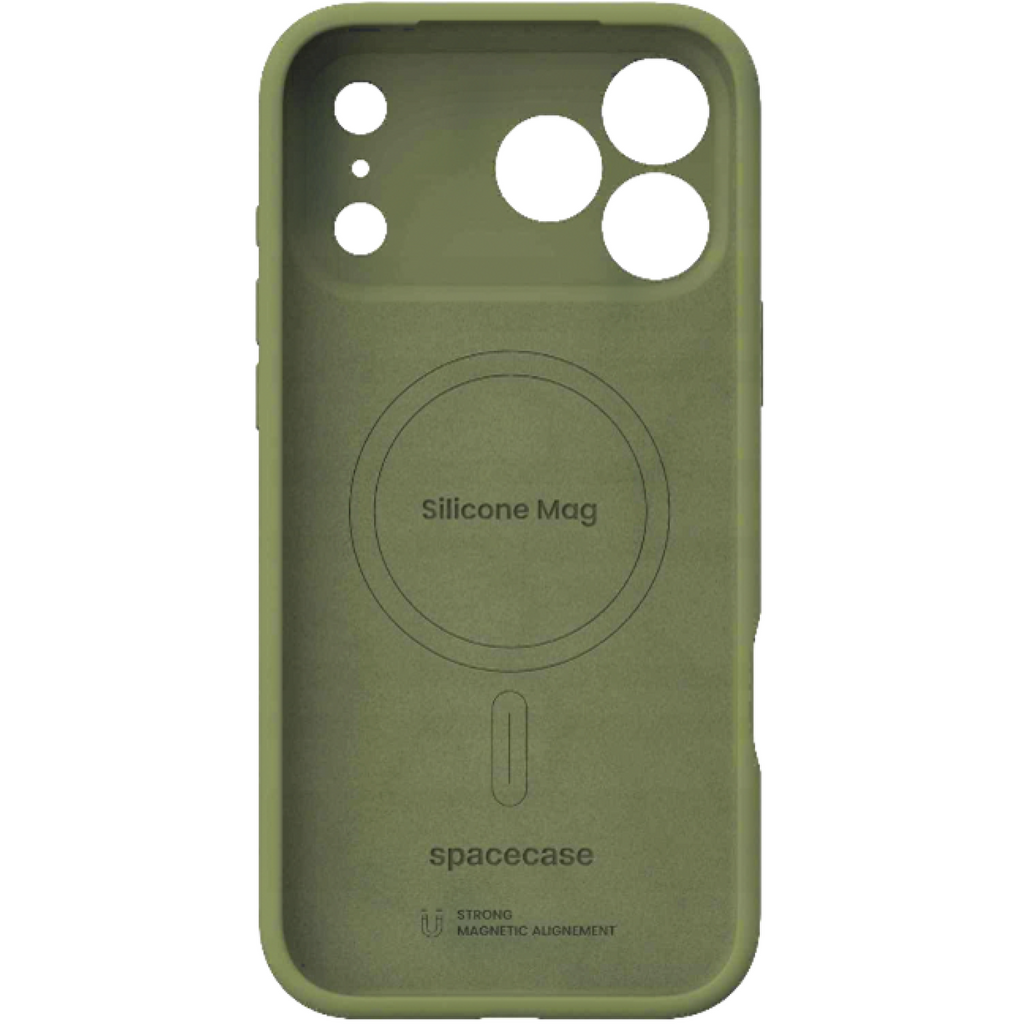 Θήκη iPhone 18 Pro Max / 17 Pro Max Spacecase Silicone Mag Case Σιλικόνης με MagSafe - Olive Green (5905719143336)