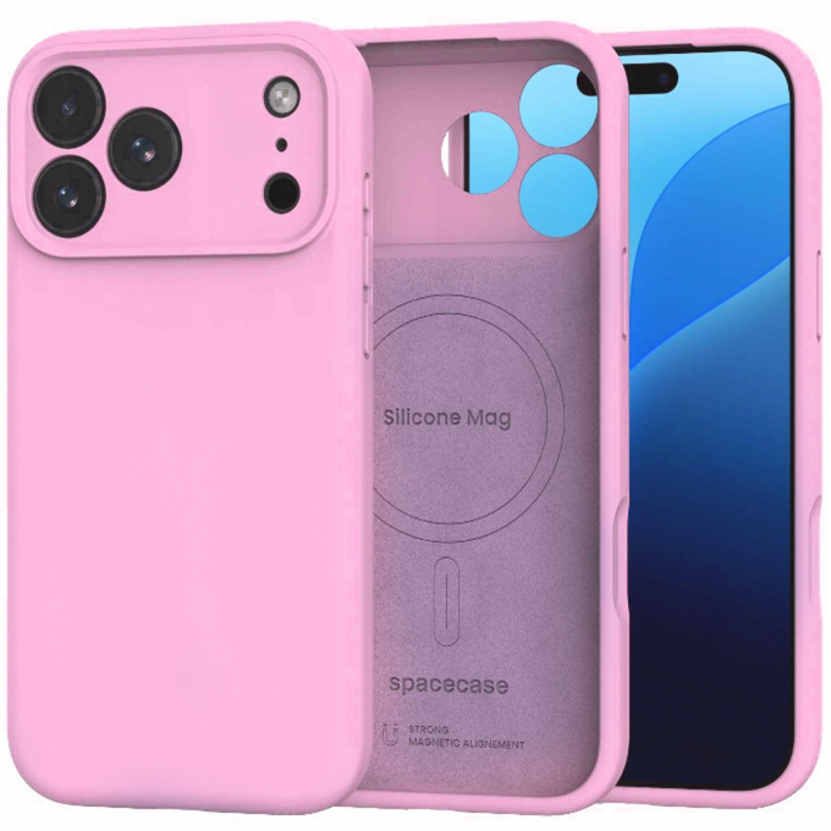 Θήκη iPhone 18 Pro Max / 17 Pro Max Spacecase Silicone Mag Case Σιλικόνης με MagSafe - Pink (5905719143312)