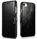iCarer Vintage Series Side-Open Δερμάτινη Θήκη Apple iPhone SE 2022 / 2020 / 8 / 7 - Black (RIP702BL)