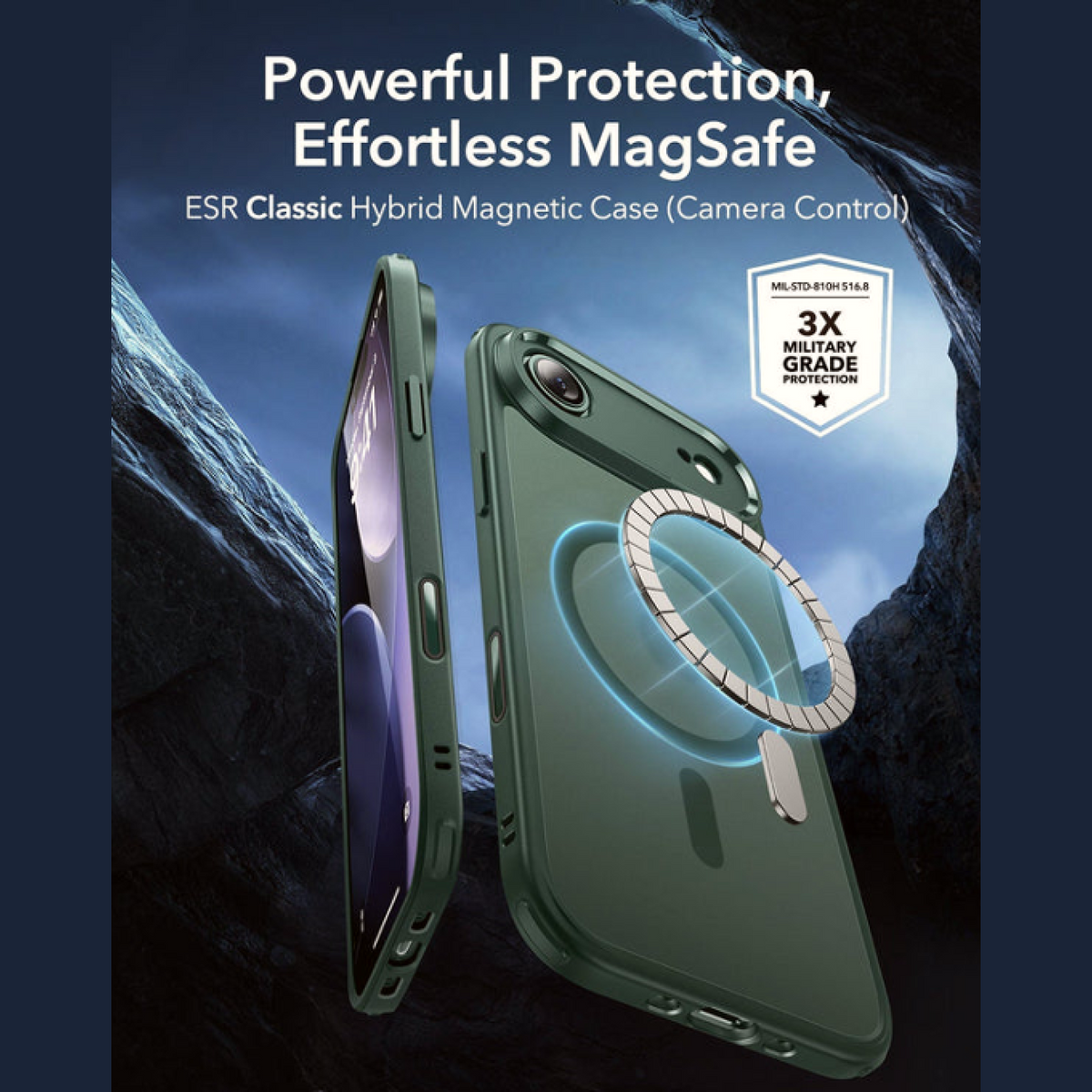 Θήκη iPhone Air ESR Classic Hybrid Magnetic Ανθεκτική με MagSafe & Κάλυμμα για Camera Control - Frosted Green (4894240289297)