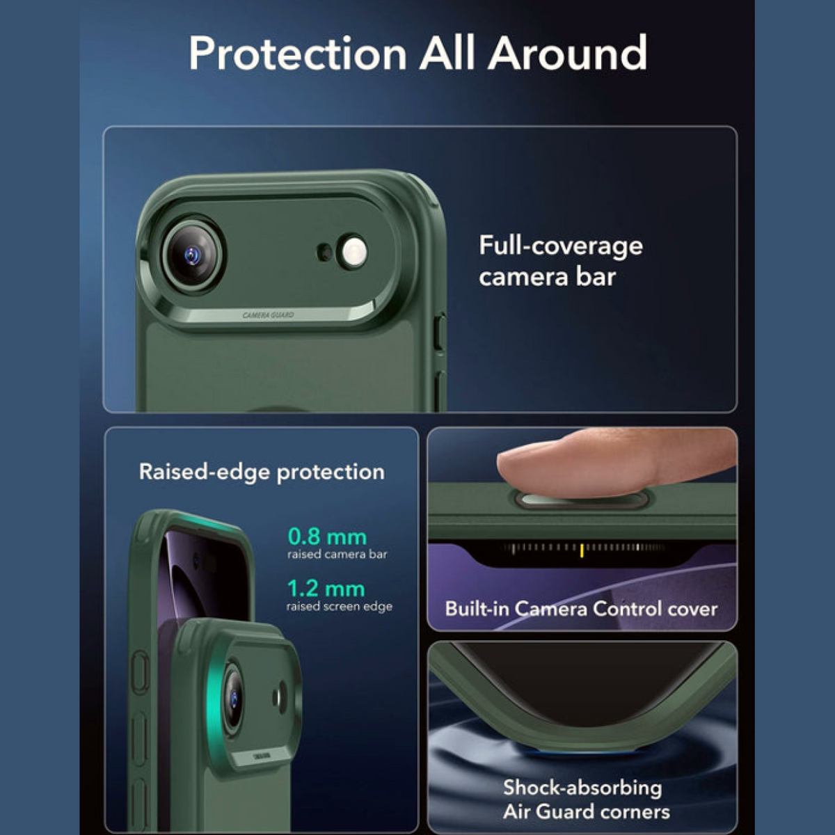 Θήκη iPhone Air ESR Classic Hybrid Magnetic Ανθεκτική με MagSafe & Κάλυμμα για Camera Control - Frosted Green (4894240289297)