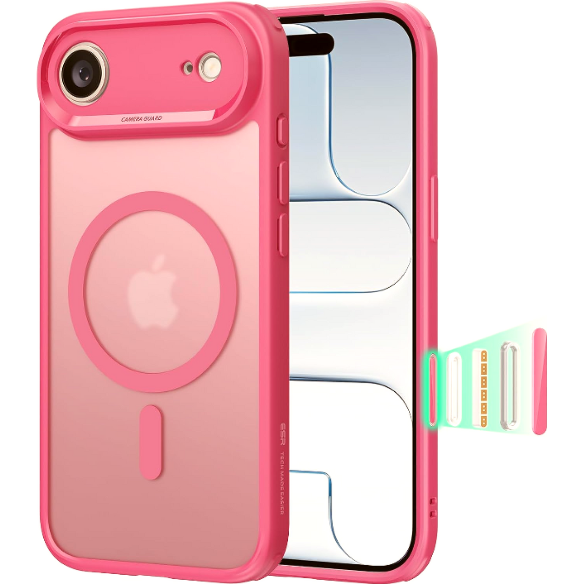 Θήκη iPhone Air ESR Classic Hybrid Magnetic Ανθεκτική με MagSafe & Κάλυμμα για Camera Control - Frosted Pink (4894240288139)