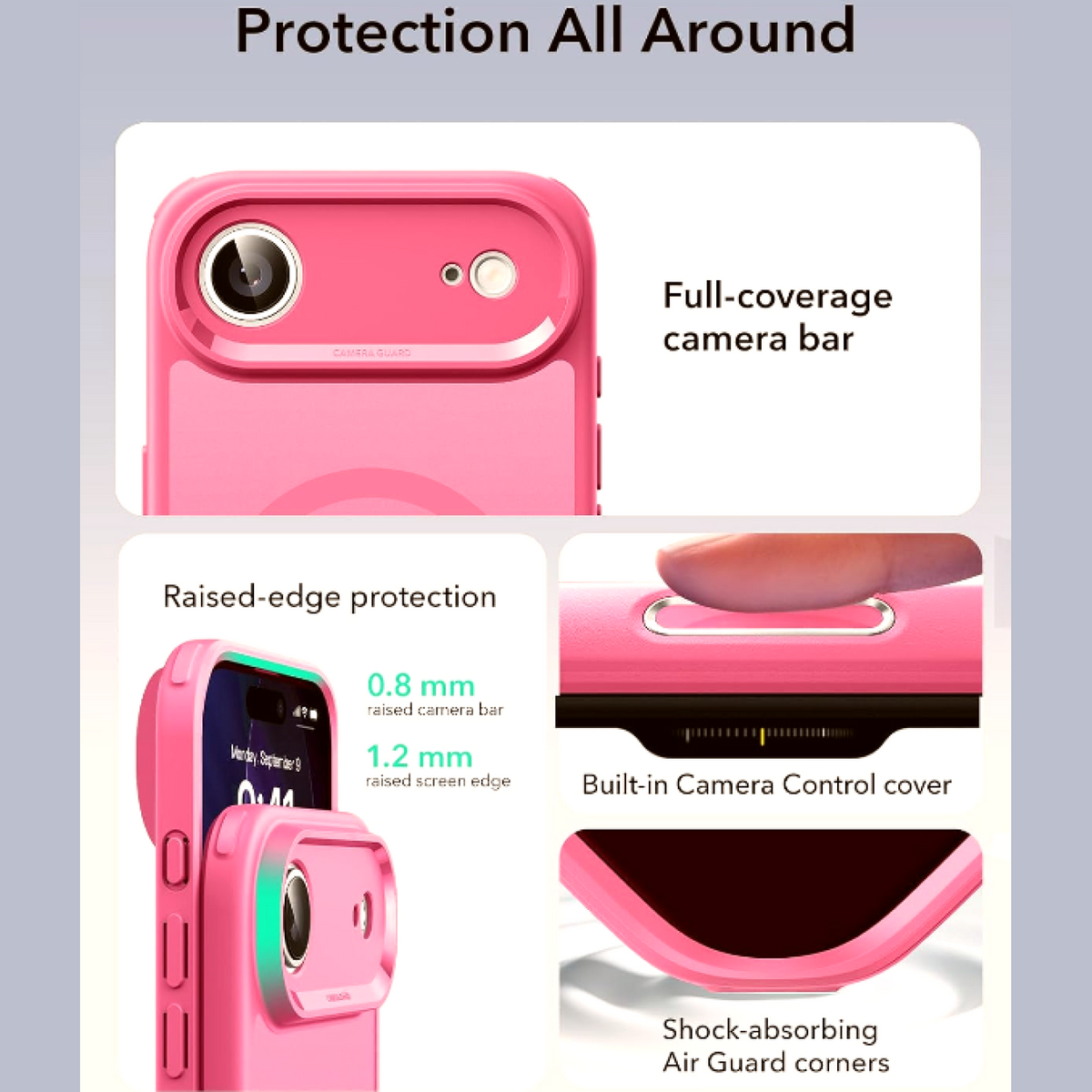 Θήκη iPhone Air ESR Classic Hybrid Magnetic Ανθεκτική με MagSafe & Κάλυμμα για Camera Control - Frosted Pink (4894240288139)