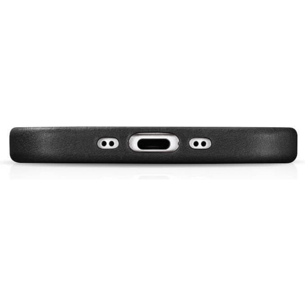 Θήκη iPhone Air iCarer Leather Back Case With Camera Button Δερμάτινη με MagSafe - Black (KJIP17250704-BK)