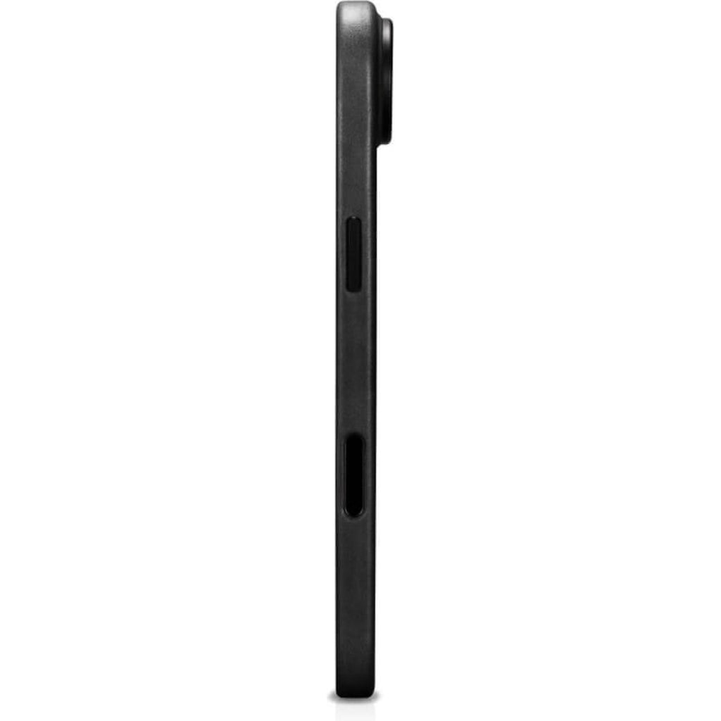 Θήκη iPhone Air iCarer Leather Back Case With Camera Button Δερμάτινη με MagSafe - Black (KJIP17250704-BK)
