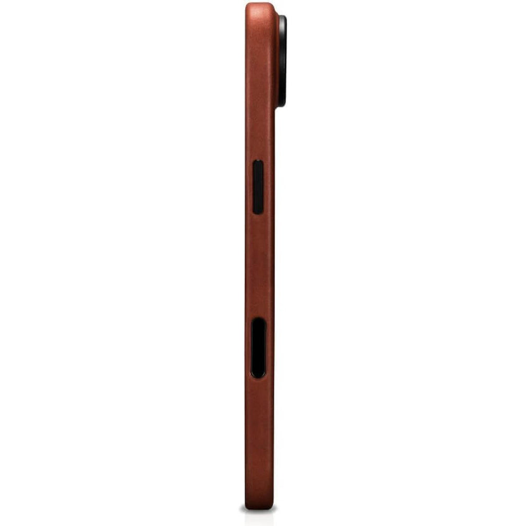 Θήκη iPhone Air iCarer Leather Back Case With Camera Button Δερμάτινη με MagSafe - Retro Brown (KJIP17250704-BN)