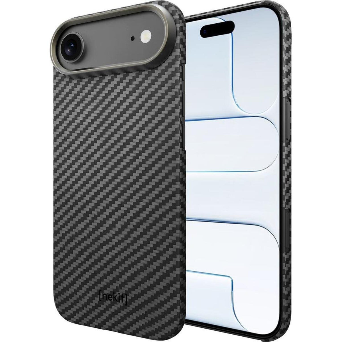 Θήκη iPhone Air Nekit Fiber Σκληρή με MagSafe Aramid Fiber 1mm 1500D Kevlar - Black (8719246494536)