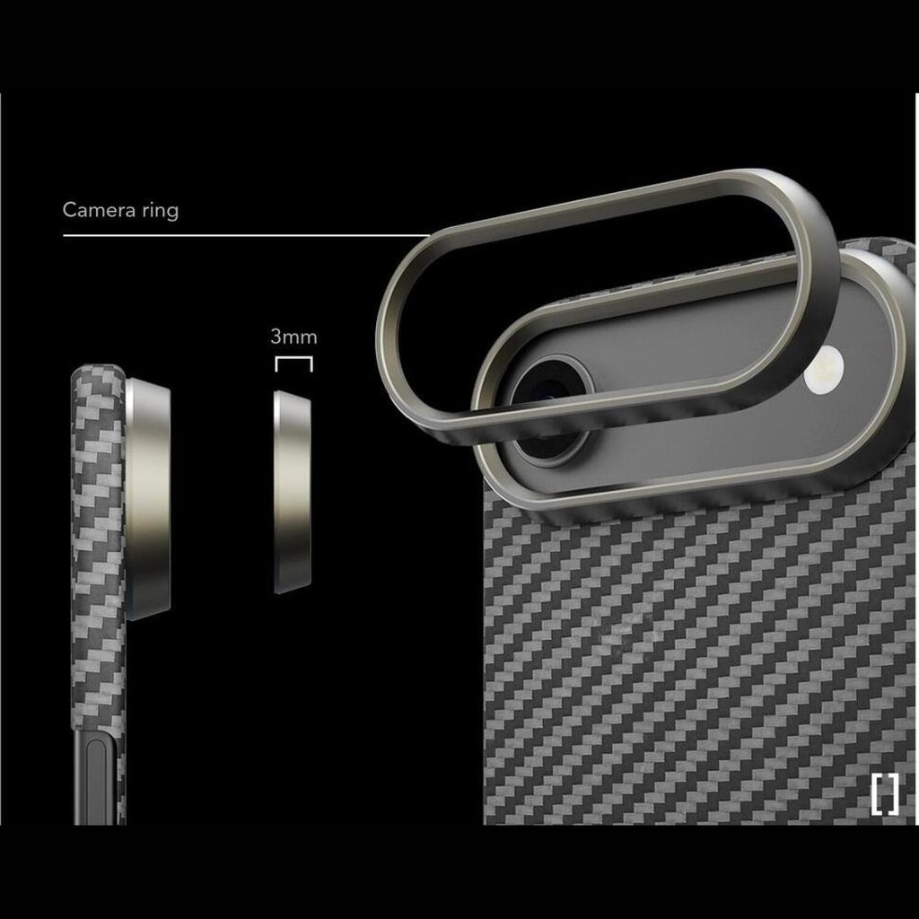 Θήκη iPhone Air Nekit Fiber Σκληρή με MagSafe Aramid Fiber 1mm 1500D Kevlar - Black (8719246494536)