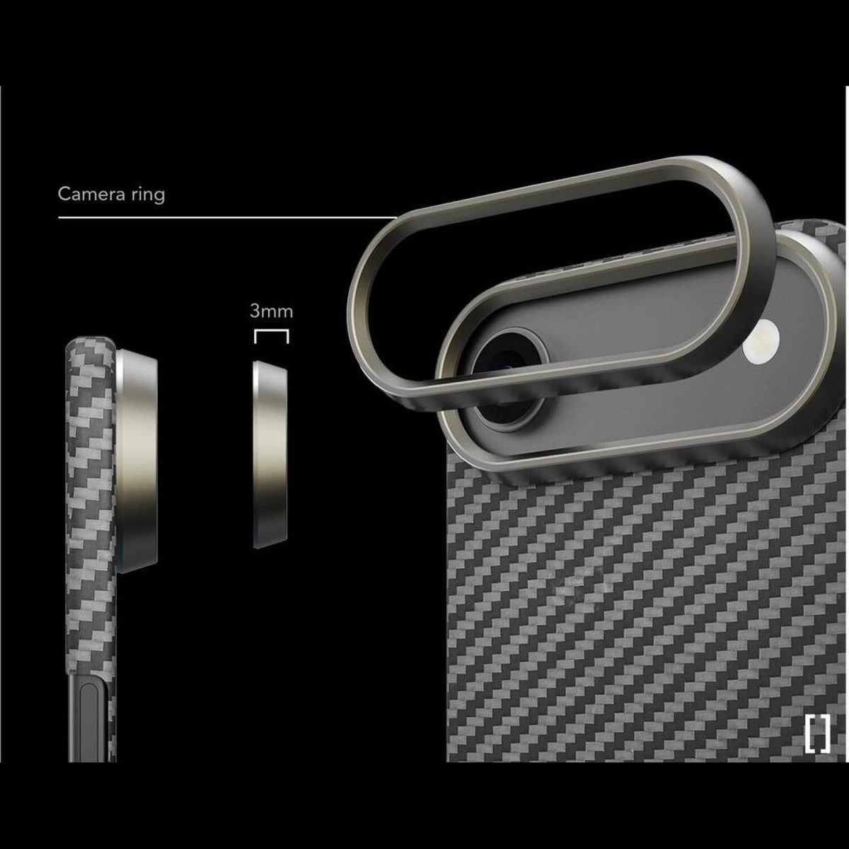 Θήκη iPhone Air Nekit Fiber Σκληρή με MagSafe Aramid Fiber 1mm 1500D Kevlar - Black (8719246494536)